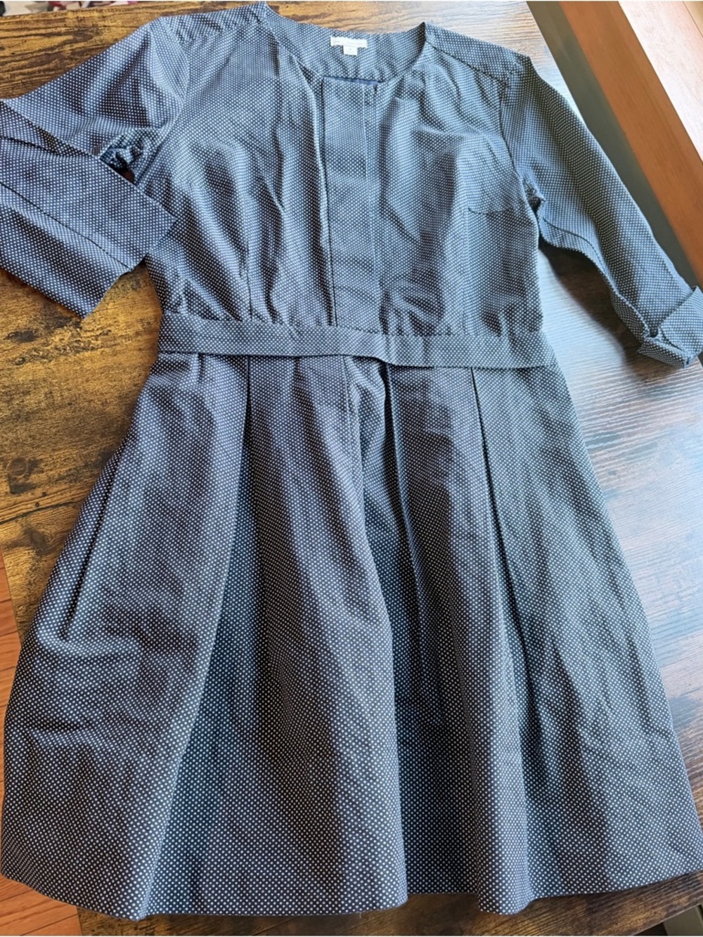 Gap Designed & Crafted navy and white blue dress